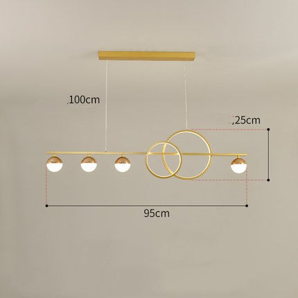 Lámpara de Mesa Rectangular Creativa Nueva Lámpara Colgante Simple Moderna para Comedor y Bar