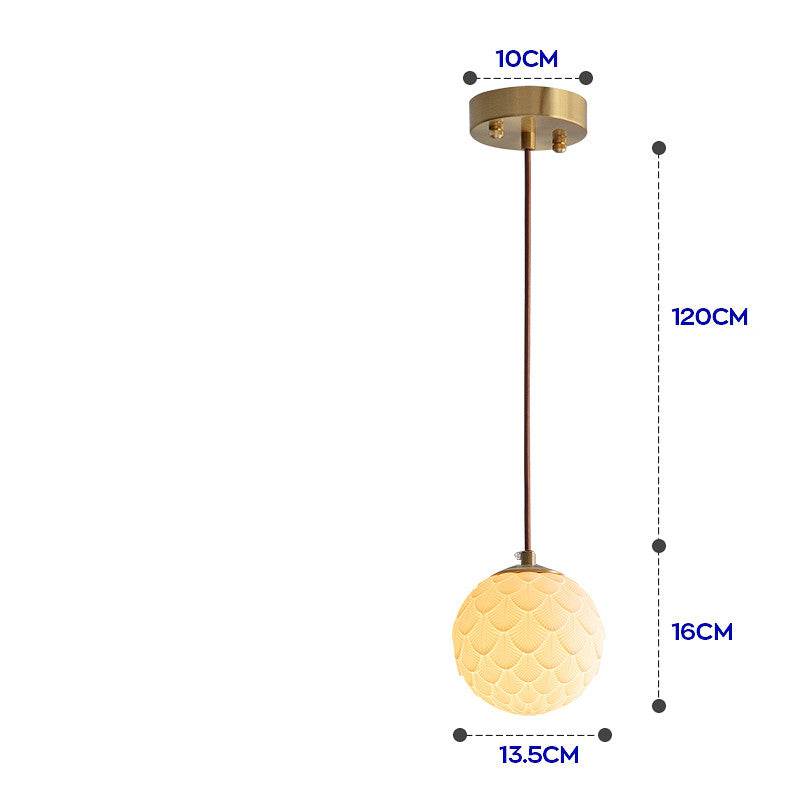 Ceramic Brass Pendant Light Nordic Design