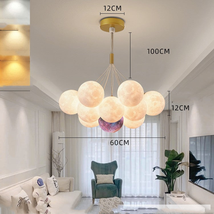 Nordic Moon Bubble Pendant Light Modern LED