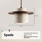 Lámpara Colgante Retro Stone - Acabado de Madera Cálida