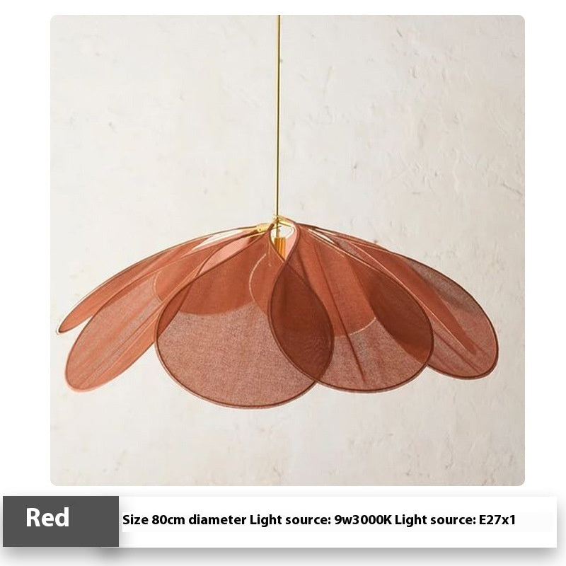 Bohemian Fabric & Wood Pendant Light