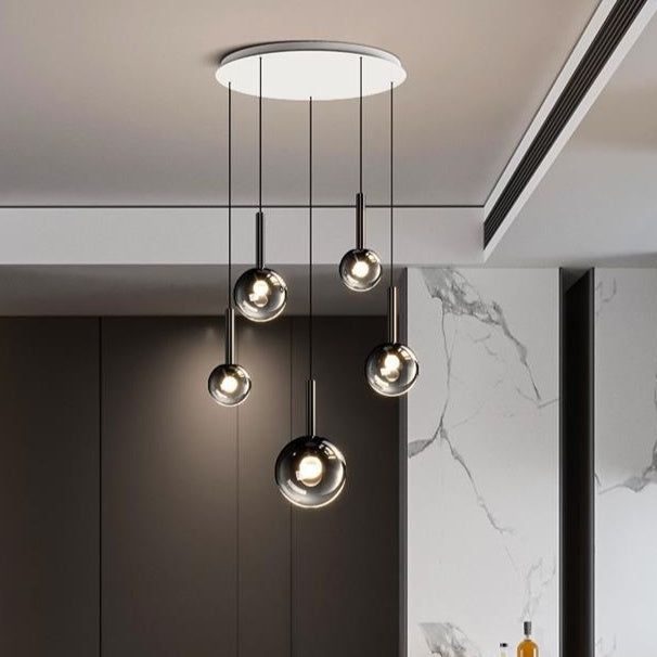 Modern Glass Pendant Chandelier for Staircase