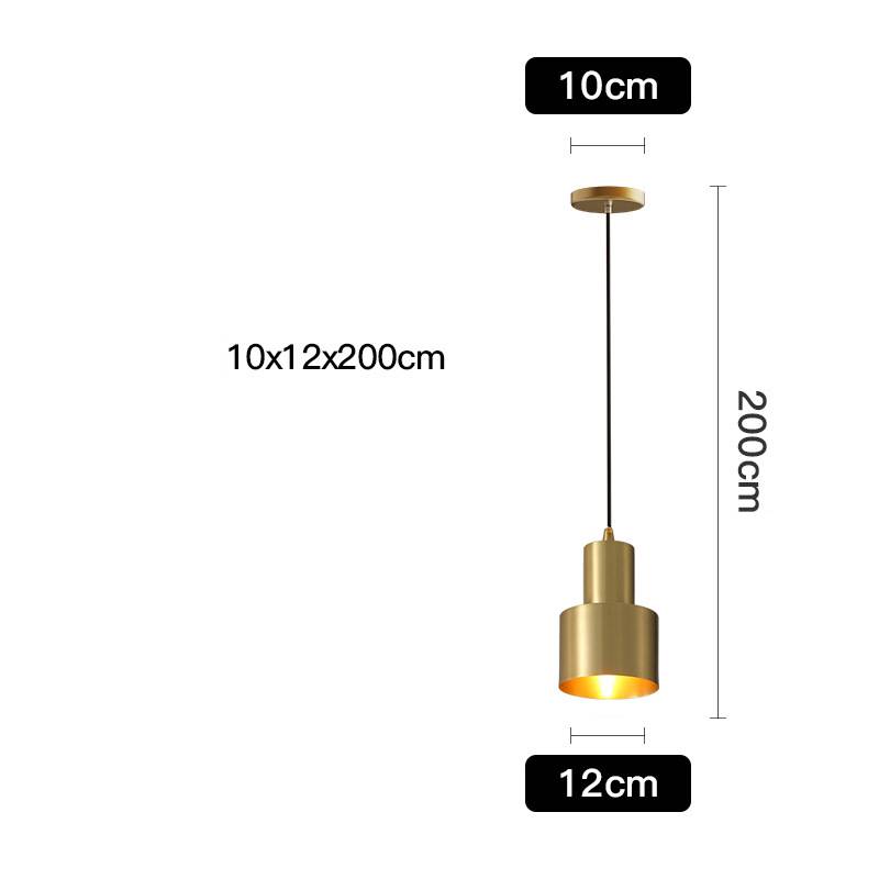Minimalist Iron Pendant Light for Bedroom
