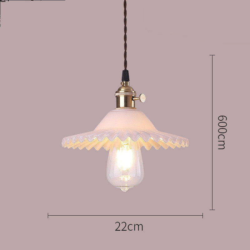 Nordic Glass Pendant Chandelier Copper Fixture