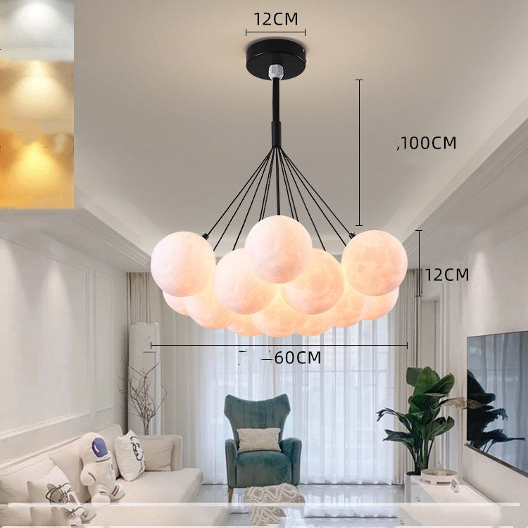 Nordic Moon Bubble Pendant Light Modern LED