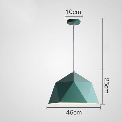 Colorful Geometric Iron Pendant Light