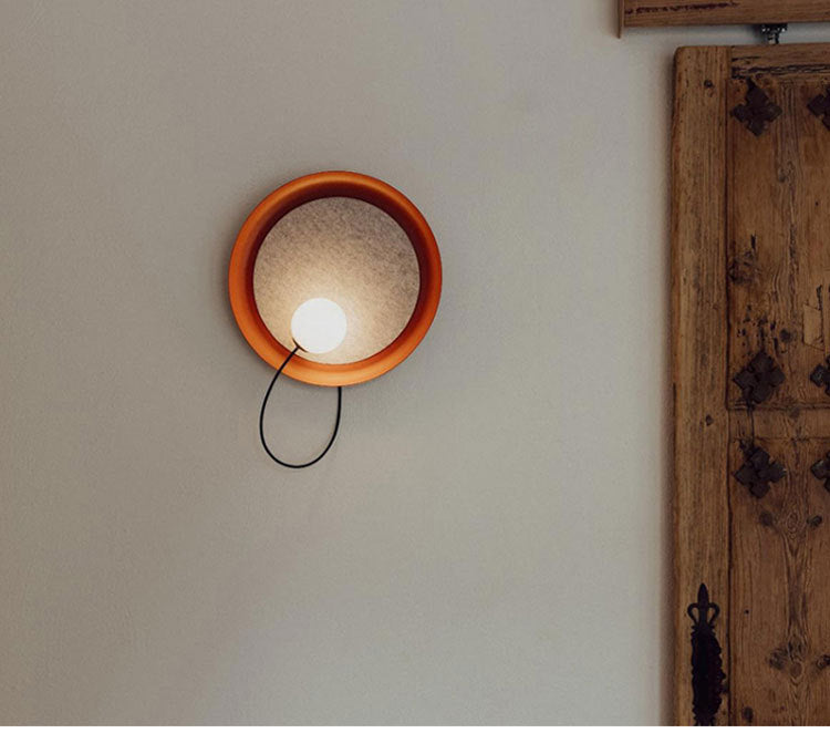 Minimalist Iron Wall Lamp with PVC Shade