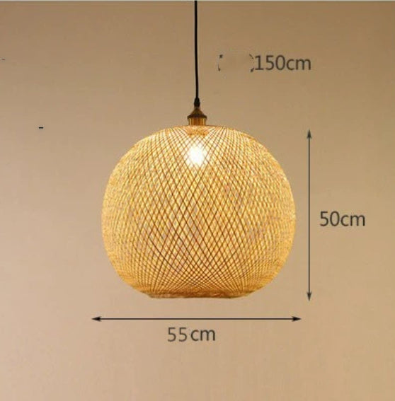 Lámpara de araña pastoral Zen, lámpara colgante minimalista para salón de té