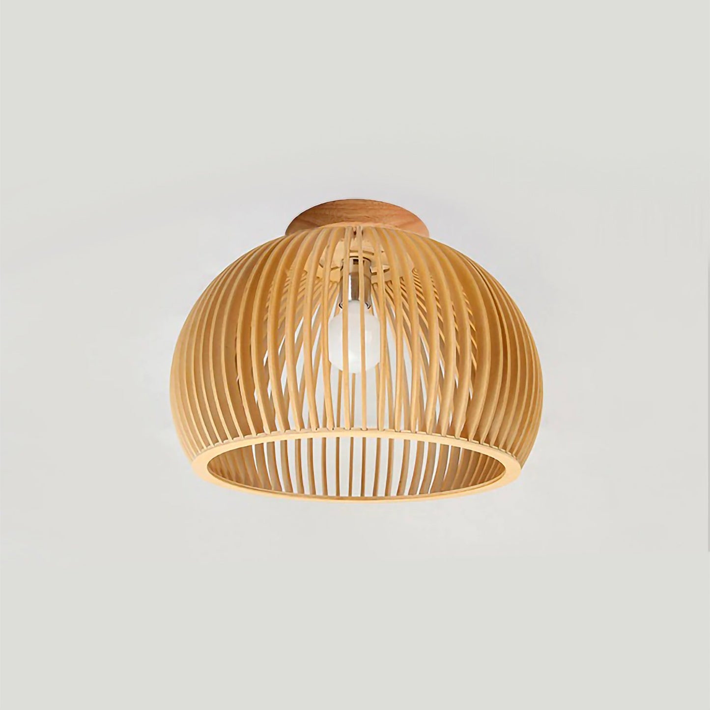 Nordic Wood Half Round Pendant Light - Modern Minimalist