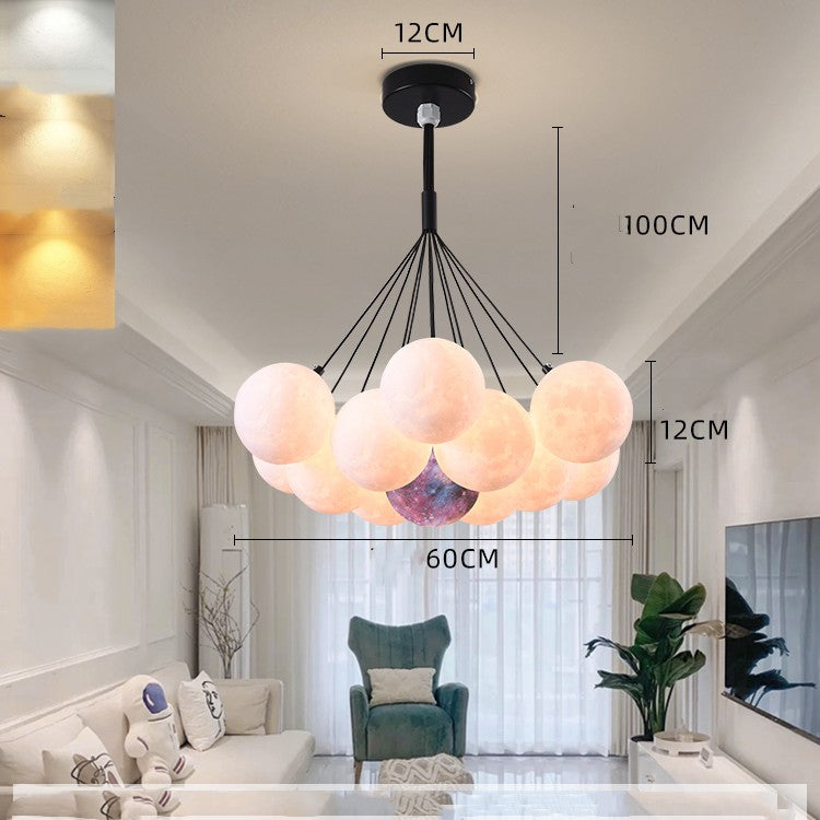 Nordic Moon Bubble Pendant Light Modern LED