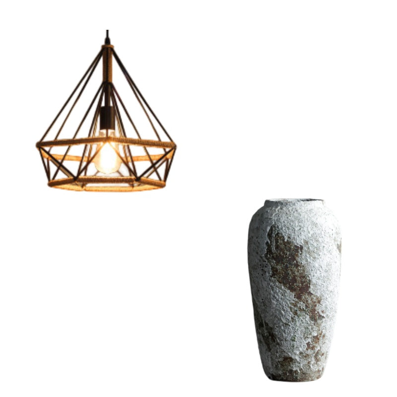 Rustic Iron Twine Pendant Light Industrial Retro