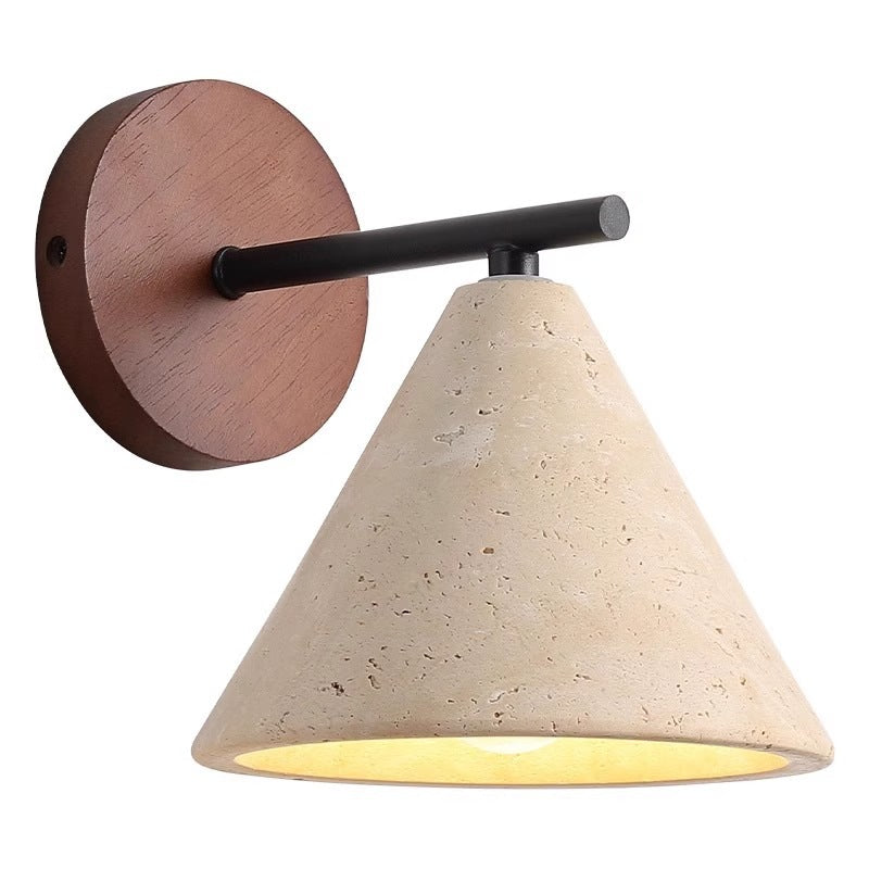 Yellow Stone Retro Wall Lamp - 15cm Bedroom Light