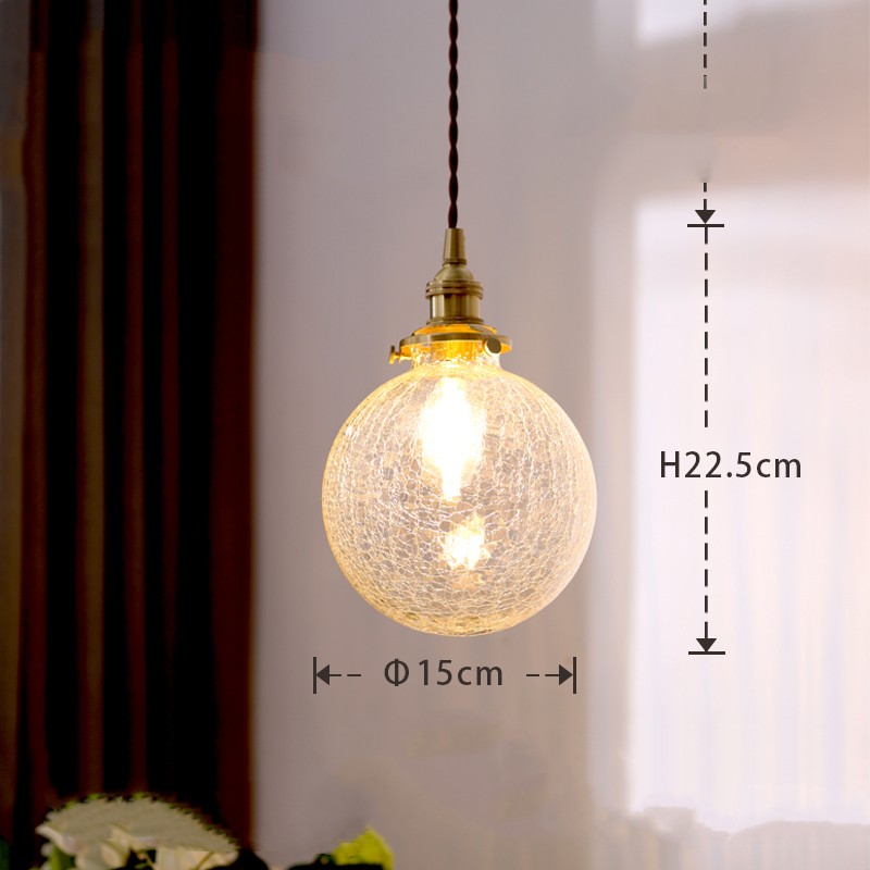 Japanese Round Retro Copper Pendant Light