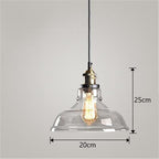 Nordic Industrial Glass Pendant Chandelier