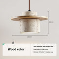 Lámpara Colgante Retro Stone - Acabado de Madera Cálida