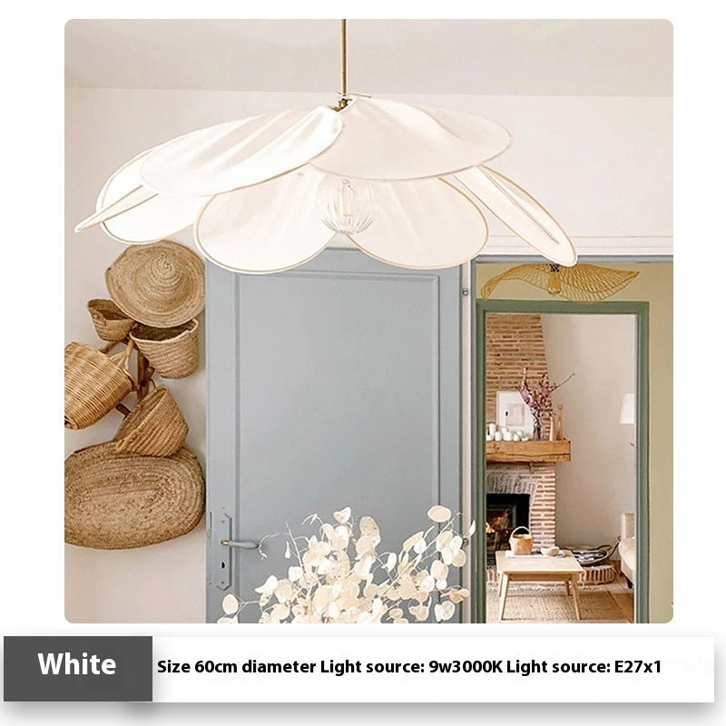 Bohemian Fabric & Wood Pendant Light