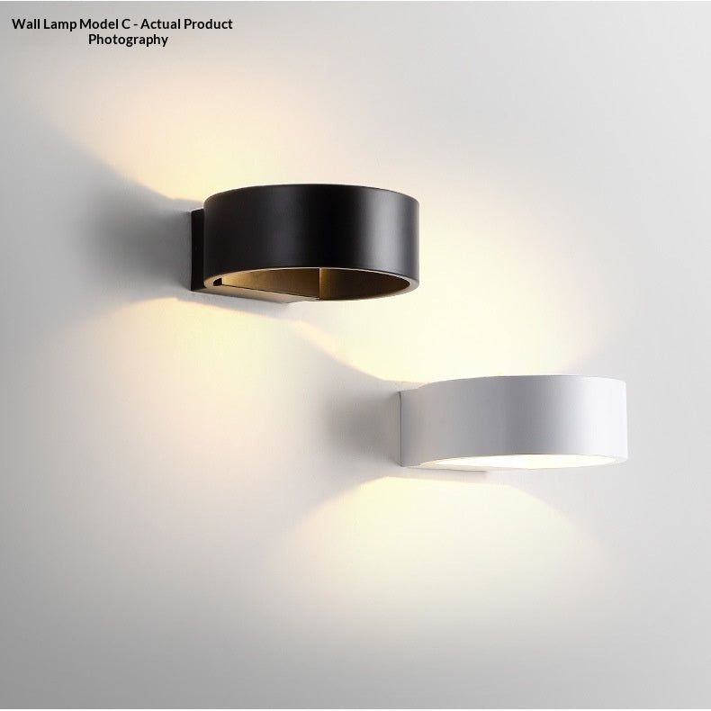 Nordic LED Bedside Wall Lamp Iron & PVC