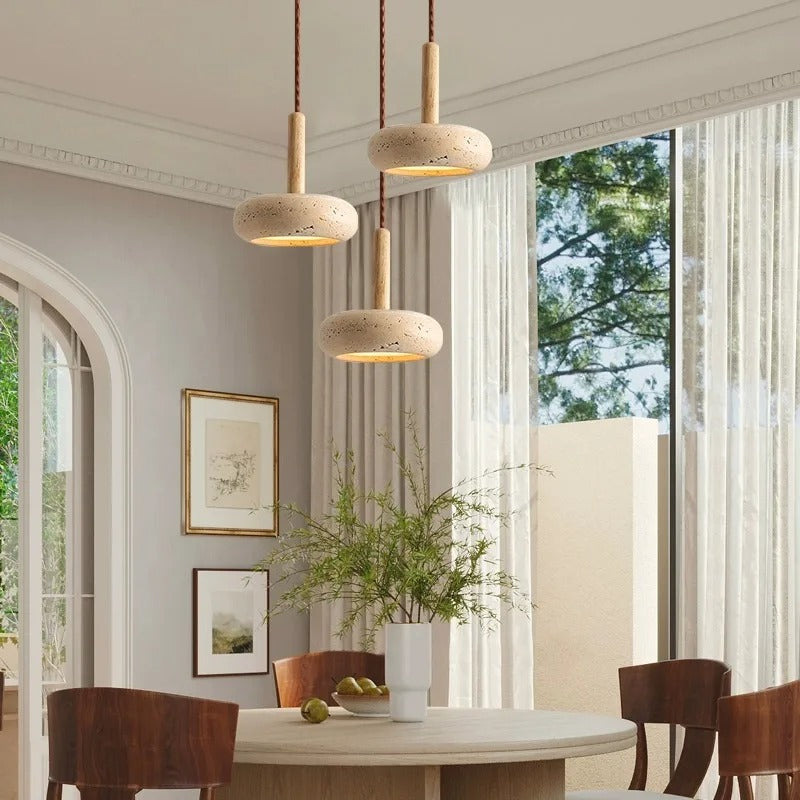 Huangdongshi Lámpara Colgante Pequeña Nórdica Retro para Bar, Comedor, Dormitorio, Lámparas de Cabecera de Tres Luces