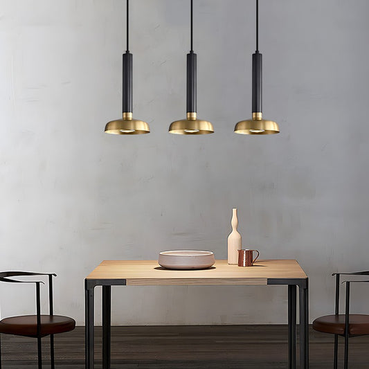 Minimalist Copper Glass Pendant Light Bedroom