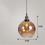 Nordic Industrial Glass Pendant Chandelier