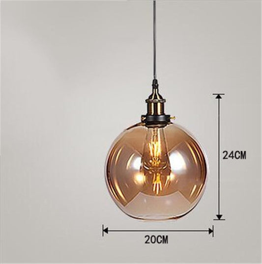 Nordic Industrial Glass Pendant Chandelier