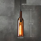Nordic Wine Bottle Glass Pendant Chandelier