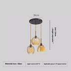 Modern Glass Pendant Chandelier for Bedroom