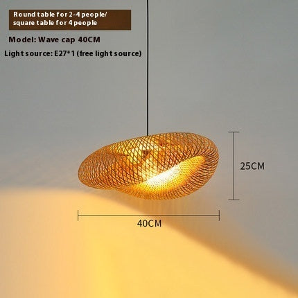 Modern Woven Pendant Light with Crystal Accents