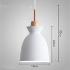 Lámpara Colgante Retro Industrial de Madera y Hierro Forjado