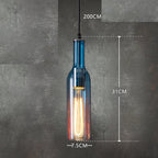 Nordic Wine Bottle Glass Pendant Chandelier