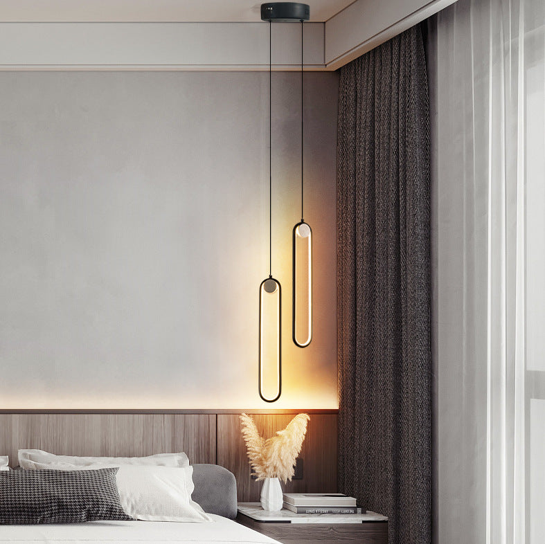 Nordic Minimalist Oval Aluminum Pendant Light