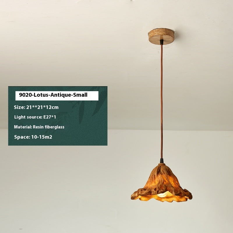 Crystal Lotus Leaf Pendant Light