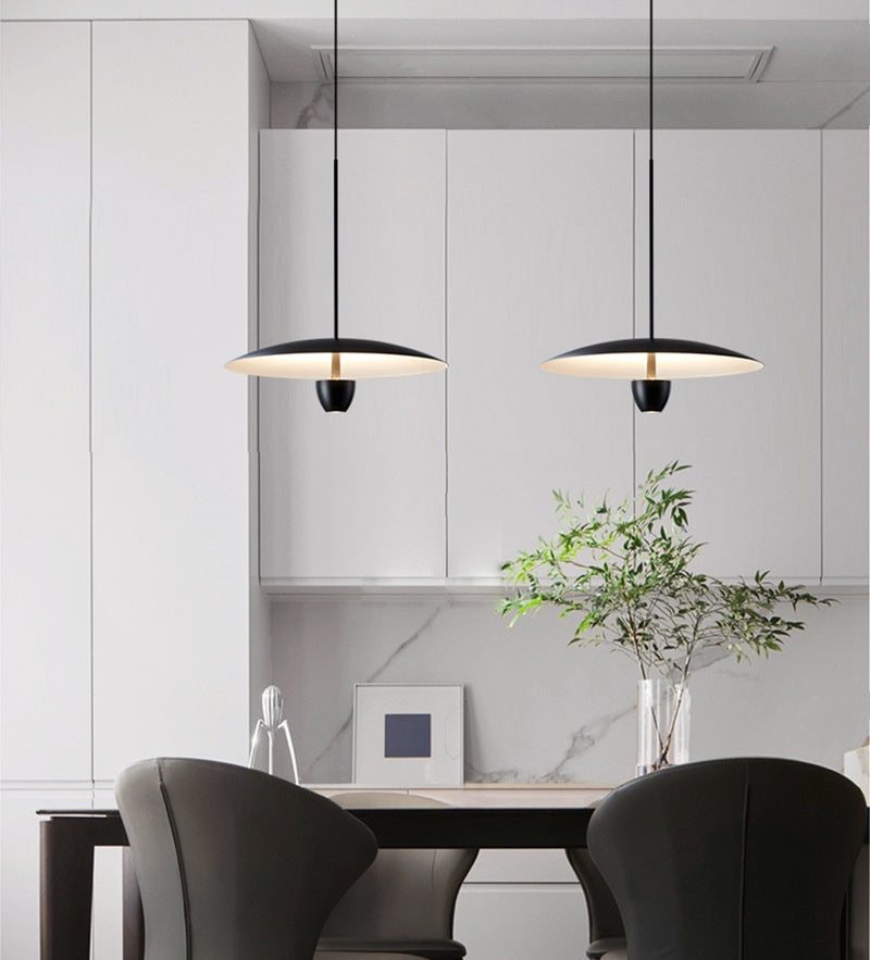 Candelabro colgante negro minimalista moderno