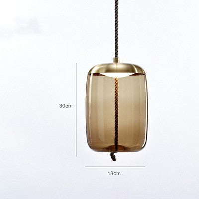Modern Glass Pendant Chandelier with LED Light