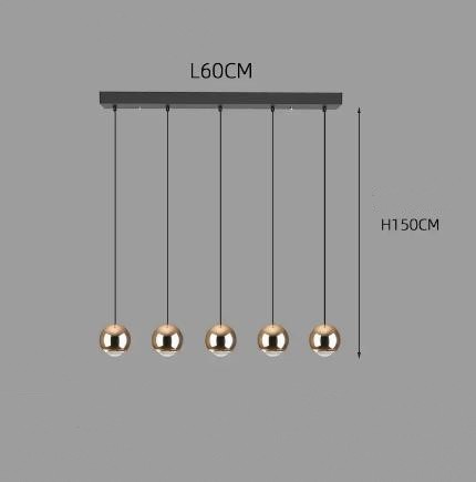 Modern Aluminum Ball Pendant Chandelier