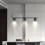 Lámpara colgante de hierro moderna con múltiples cabezales, candelabro para comedor