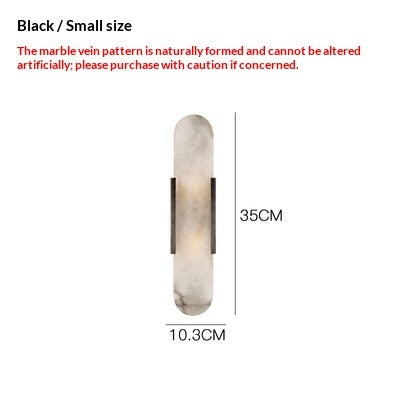 Aplique de pared de mármol natural de lujo ligero para el dormitorio en un estilo moderno
