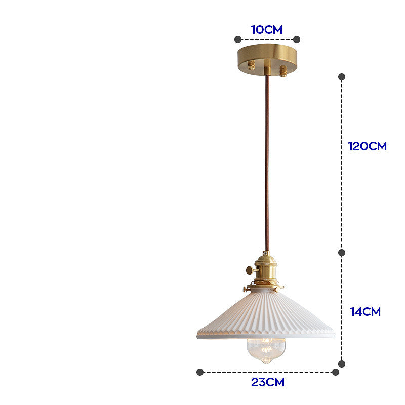 Ceramic Brass Pendant Light Nordic Design