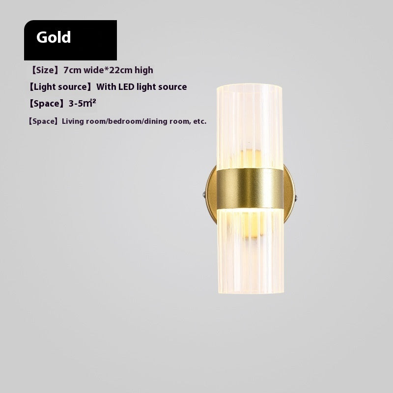 Modern Iron & Acrylic LED Bedside Wall Lamp