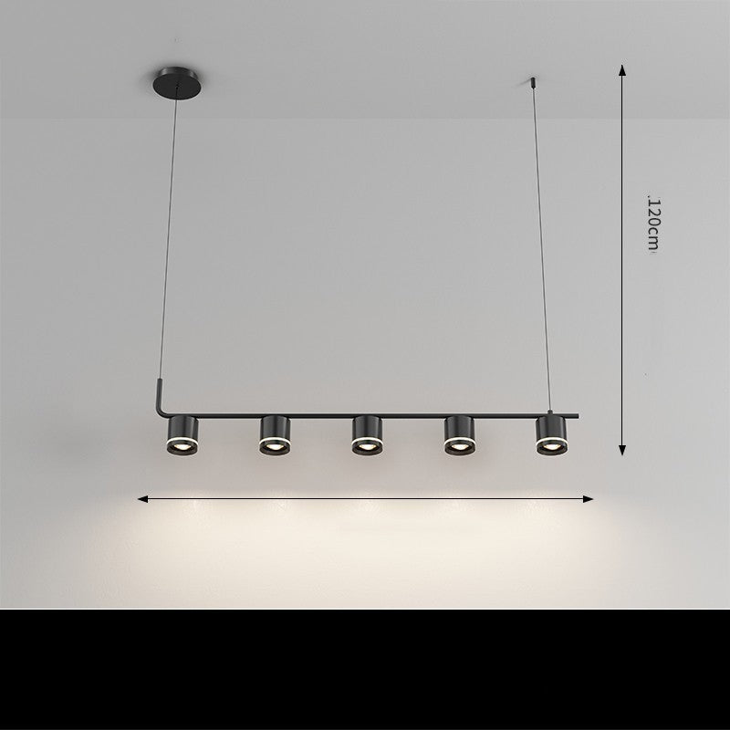 Lámpara colgante de hierro moderna con múltiples cabezales, candelabro para comedor