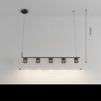 Lámpara colgante de hierro moderna con múltiples cabezales, candelabro para comedor