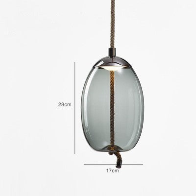 Modern Glass Pendant Chandelier with LED Light