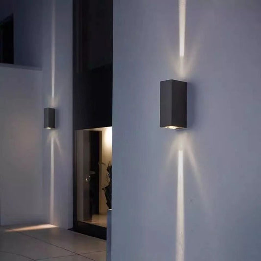 Modern Double-Head LED Outdoor Wall Light Spotlight