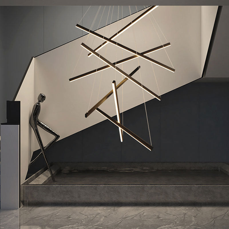 Modern Glass Pendant Chandelier with Remote Control