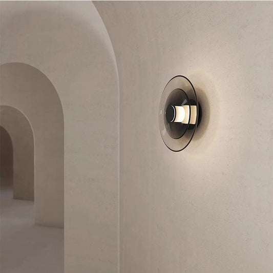 Modern Metal Glass Wall Lamp - Bedroom Study Light