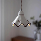 Nordic Brass Ceramic Pendant Bedside Light
