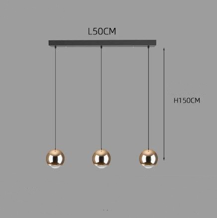 Modern Aluminum Ball Pendant Chandelier