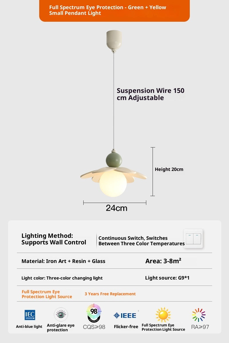 Cream Minimal Hanging Pendant Light Bedside
