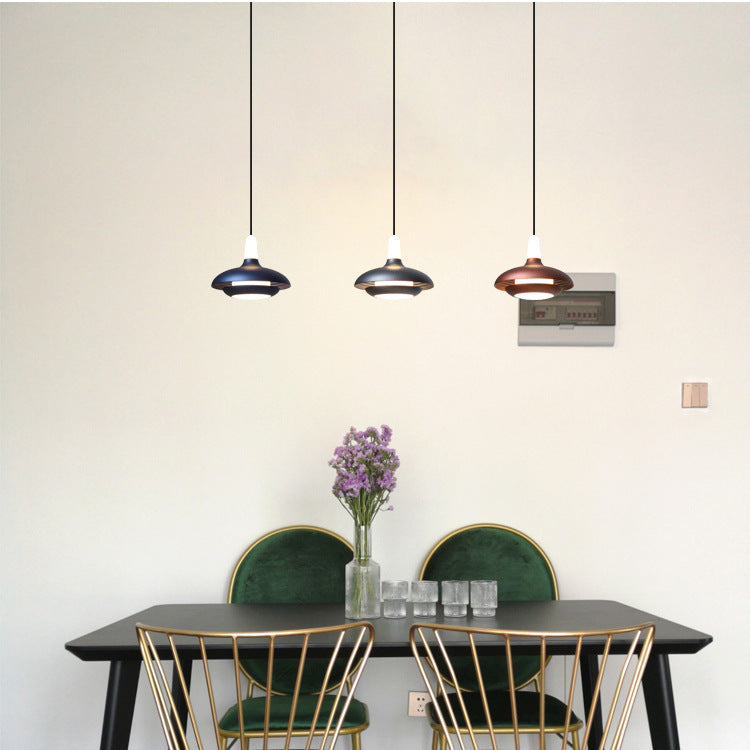 Lámpara colgante de techo nórdica ajustable con LED, diseño minimalista
