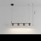 Lámpara colgante de hierro moderna con múltiples cabezales, candelabro para comedor